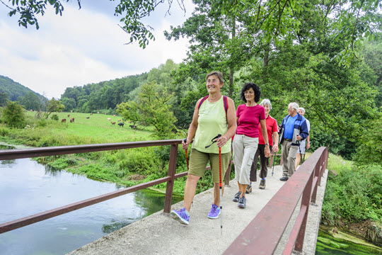Older adults on a hike