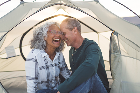 couple camping