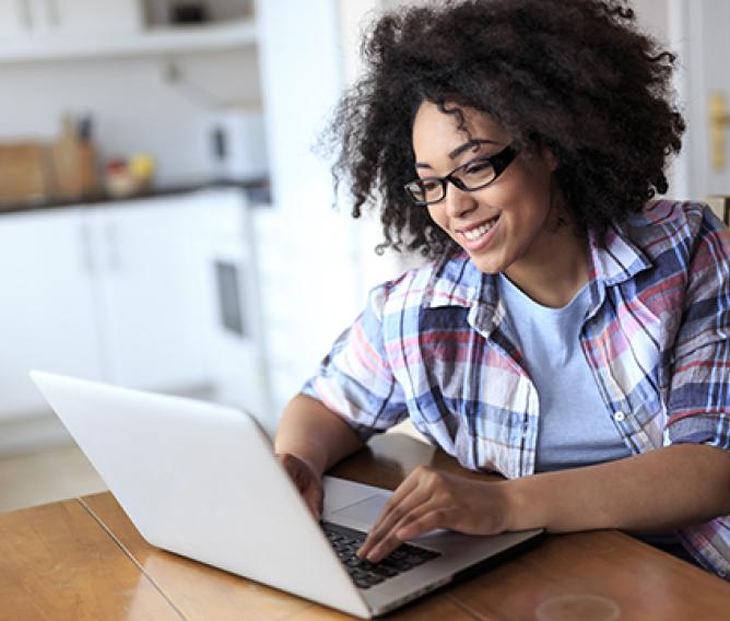 Woman on computer