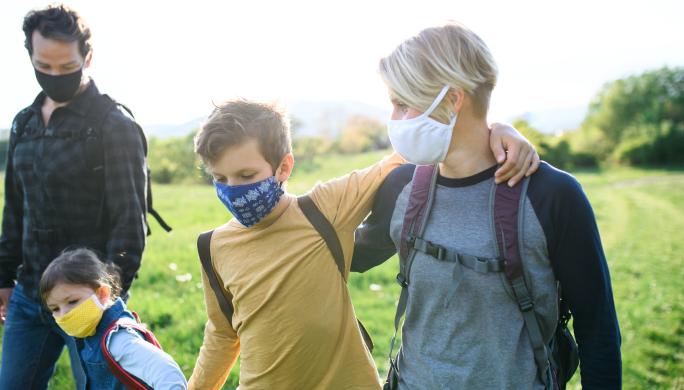 family hiking