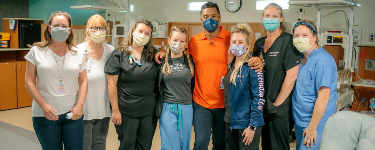 Russell Wilson with Centura Staff